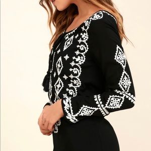 NEW LULU’s Day in the Life Embroidered Dress XS